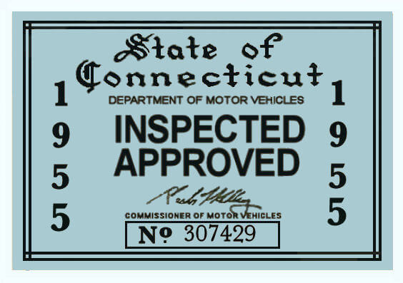 (image for) 1955 Connecticut Inspection Sticker